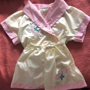 Kimono-style vintage top and bottom set